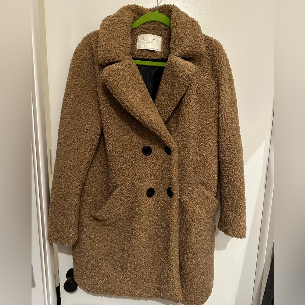 Zara Brown Teddy Jacket